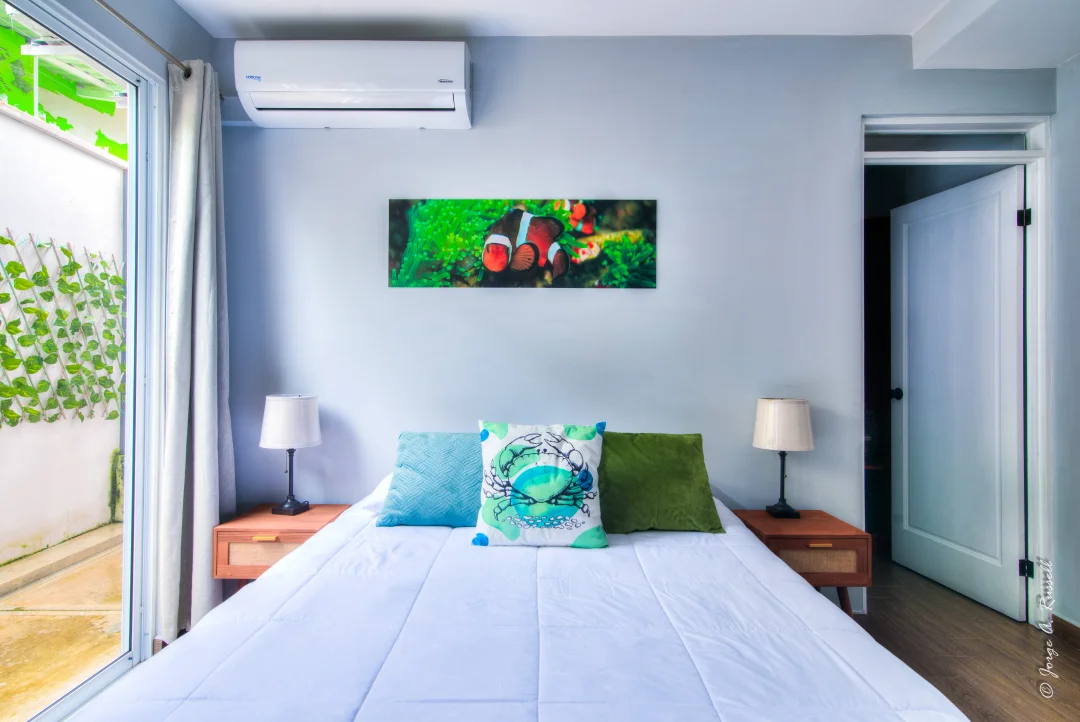 Corals Arena · bed with marine accents