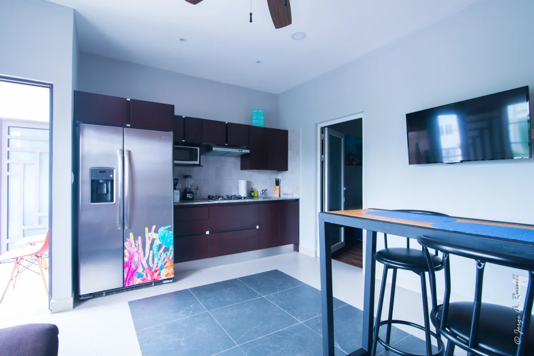 Corals Playa Blanca · open kitchen and dining area